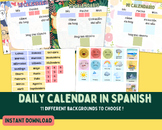 Perpetual Daily Calendar in Spanish For Kids