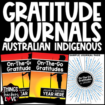 Preview of Perpetual On-The-Go Gratitude Journals Set - AUSTRALIAN INDIGENOUS SUNRISE