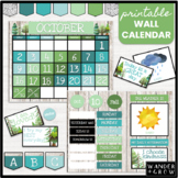 Perpetual Small Classroom Calendar | Boho Forest Nature Cl
