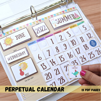 Preview of Perpetual calendar, homeschool or morning circle time calendar