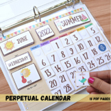 Perpetual calendar, homeschool or morning circle time calendar
