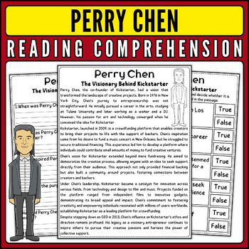 Preview of Perry Chen Nonfiction Reading Passage & Quiz for AAPI Heritage Month