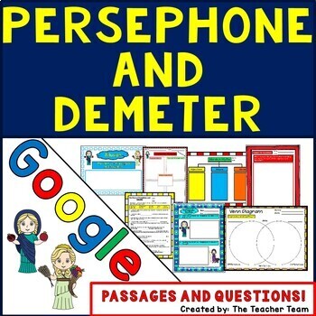 Preview of Persephone & Demeter | Google Classroom | Distance Learning