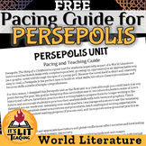 Persepolis By Marjane Satrapi Pacing Guide FREEBIE