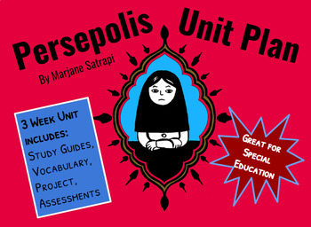 Preview of Persepolis Full Unit (High School Mild/Mod Special Education English)