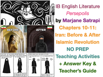 Preview of Persepolis (Marjane Satrapi) Ch. 10-11 - Iran's History - ACTIVITIES + ANSWERS