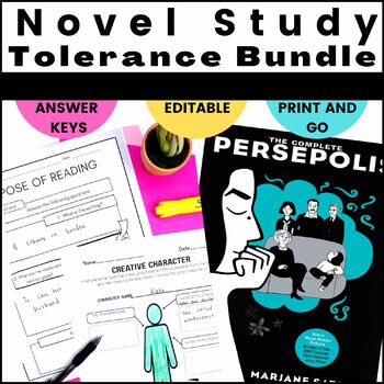 Preview of Persepolis Marjane Satrapi Novel Study/Tolerance/Cultural/Kindness Bundle