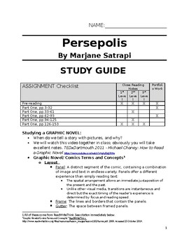 Preview of Persepolis Study Guide for IB English A: Literature new curriculum