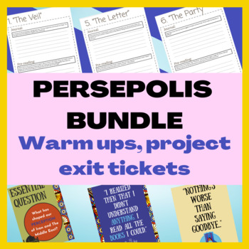 Preview of Persepolis Unit Bundle: 80+ questions, choice board project, posters