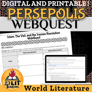 Preview of Persepolis by Marjane Satrapi Background Building WebQuest