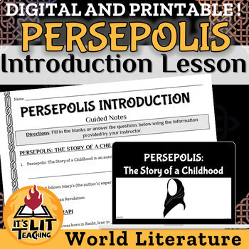 Preview of Persepolis by Marjane Satrapi Introduction Lesson | Printable & Digital