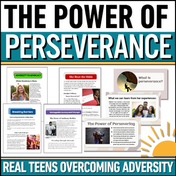 Preview of Perseverance Activities - Facing Adversity & Overcoming Obstacles Lessons Bundle