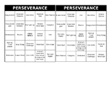 Perseverance Bingo