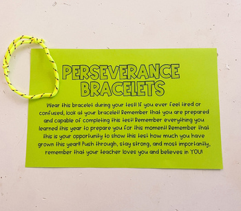Preview of Perseverance Bracelets - Testing Encouragement