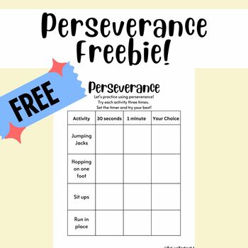 Preview of Perseverance Challenge Activity