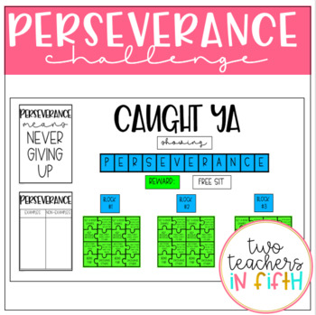 Preview of Perseverance Character Challenge PBIS