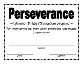 Perseverance Character Award