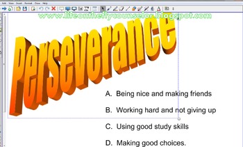 Preview of Perseverance Elementary Smartboard Lesson