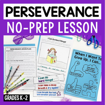 Preview of Perseverance Lesson For Teaching Resiliency and Growth Mindset (NO-PREP)