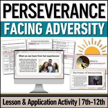 Preview of Perseverance Lessons - Resilience in Overcoming Adversity & Obstacles - Grit