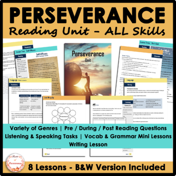 Preview of Perseverance  Reading Comprehension lessons | Growth Mindset Character Education
