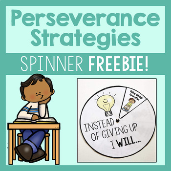 Preview of Perseverance Strategies Spinner - Free!