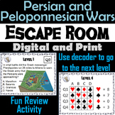 Persian and Peloponnesian Wars: Escape Room - Social Studi