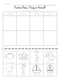 Nouns Person Place Thing Sort Worksheets & Teaching Resources | TpT