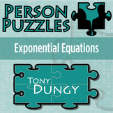 Person Puzzle - Exponential Equations - Tony Dungy Worksheet