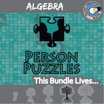 Preview of Person Puzzles - ALGEBRA BUNDLE - Printable & Digital Activities