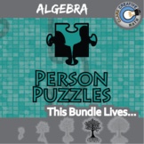 Person Puzzles - ALGEBRA BUNDLE - Printable & Digital Activities