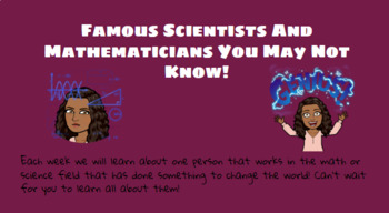 Preview of Person of the Week (Scientist & Mathematicians)