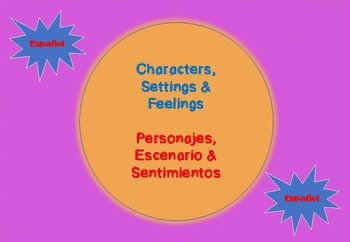 Preview of Personajes, Escenario (ambiente) & Sentimientos / Character, Settings & Feelings