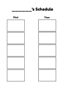 Personal Adapted Schedule, Token Board, First-then & SAMA Visual # ...