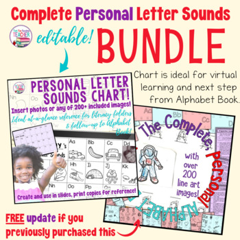 Preview of Personal Alphabet Book and Alphabet Chart | Letters and letter sounds
