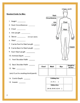 50  Free Printable Body Measurement Chart For Sewing RmahThorin