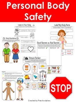 Personal Body Safety by Preschool Plans | Teachers Pay Teachers