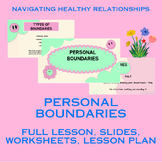 Personal Boundaries (Healthy Relationships Lesson 11) *DOCS
