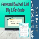 Personal Bucket List = Big Life Goals - Meeting Goals Activity