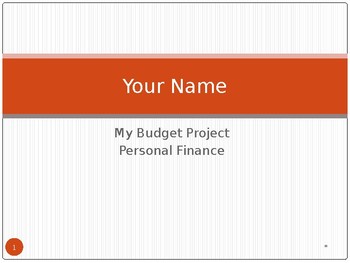 Preview of Personal Budget Assignment