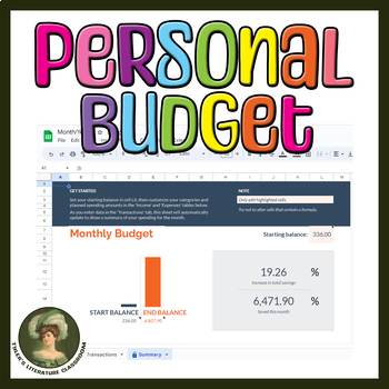 Preview of Personal Budget , Personal Finance , Control Your Finances , Google Apps™