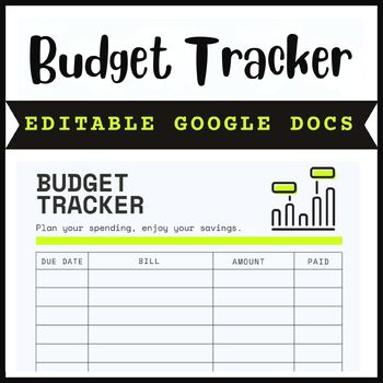 Preview of Personal Budget Tracker - Google Docs Editable