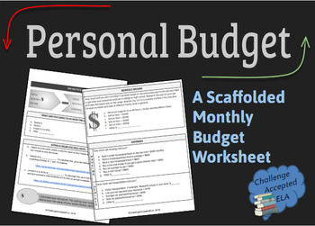 Preview of Personal Budget Worksheet