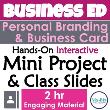 Preview of Personal Business Card PBL & Personal Branding Lesson Kit - Career & Business