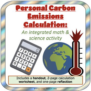 Preview of Personal Carbon Emissions Calculation: Climate Change Lesson Carbon Footprint