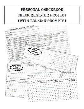Preview of Personal Checkbook Check Register Project