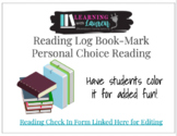Personal Choice Reading Bookmark - Linked to Digital Readi