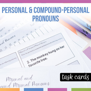 Preview of Personal and Compound Personal Pronouns Task Cards