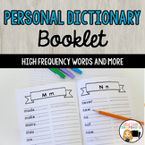 Personal Dictionary Word Wall Book