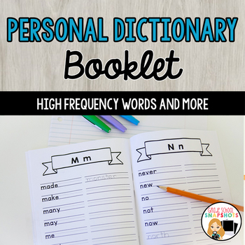 Preview of Personal Dictionary Word Wall Book